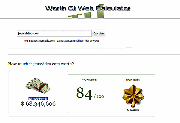 Estimation du prix du site web