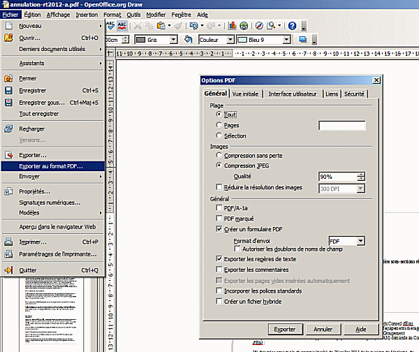 Exportez le fichier au format PDF
