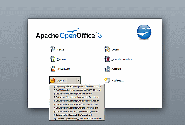 Utilisez Open Office pour ouvrir le fichier PDF à modifier